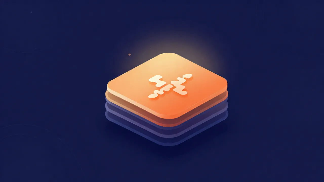 Flat illustration of a stack of audio file cards with waveforms, the top one glowing and lifted