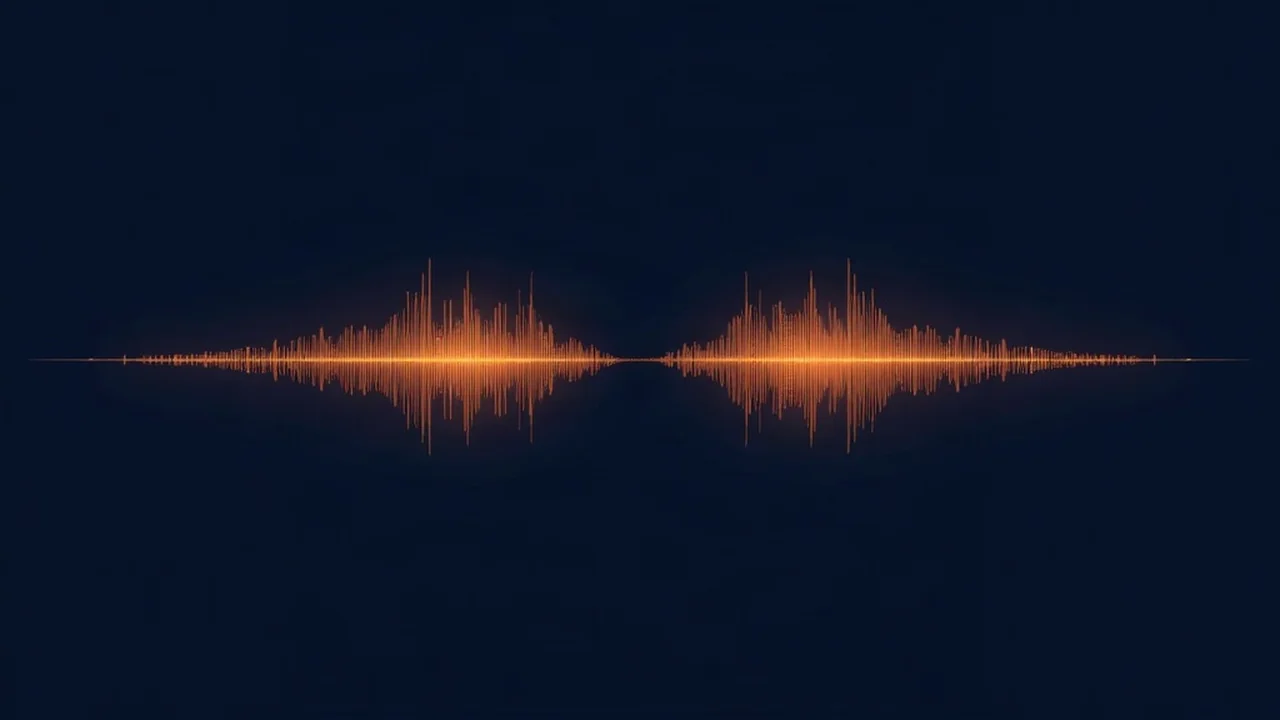 Compressor vs limiter: two amber audio waveforms on a navy background, one gently evened out and one capped flat against a ceiling
