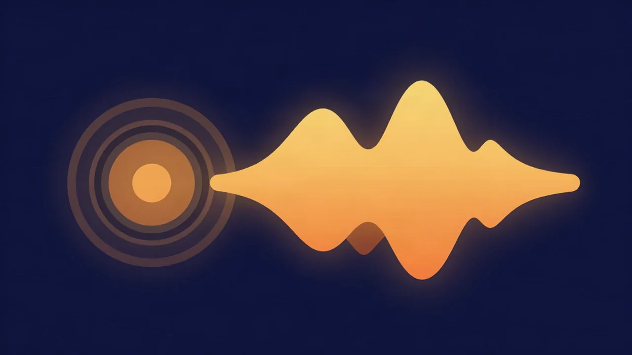 Bass booster lifting the low end of a song into a large glowing waveform with a pulsing speaker