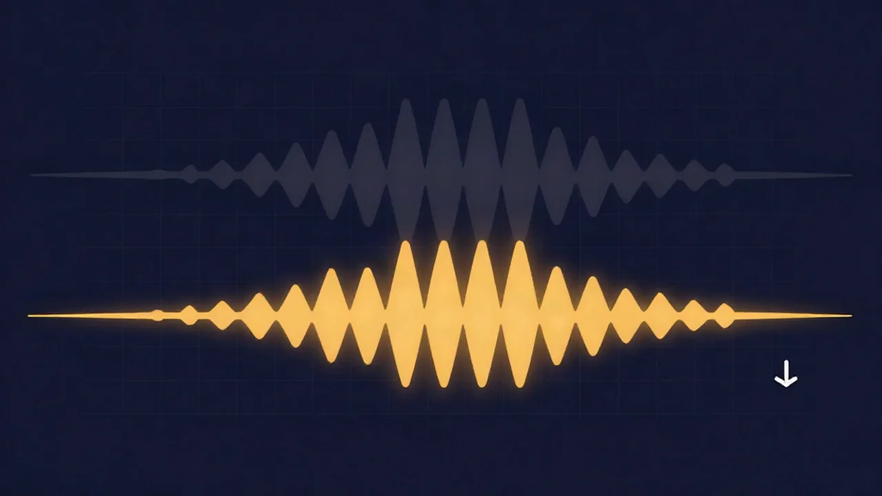 Waveform split into a vocal track and a music track after you isolate the instrumental from a song