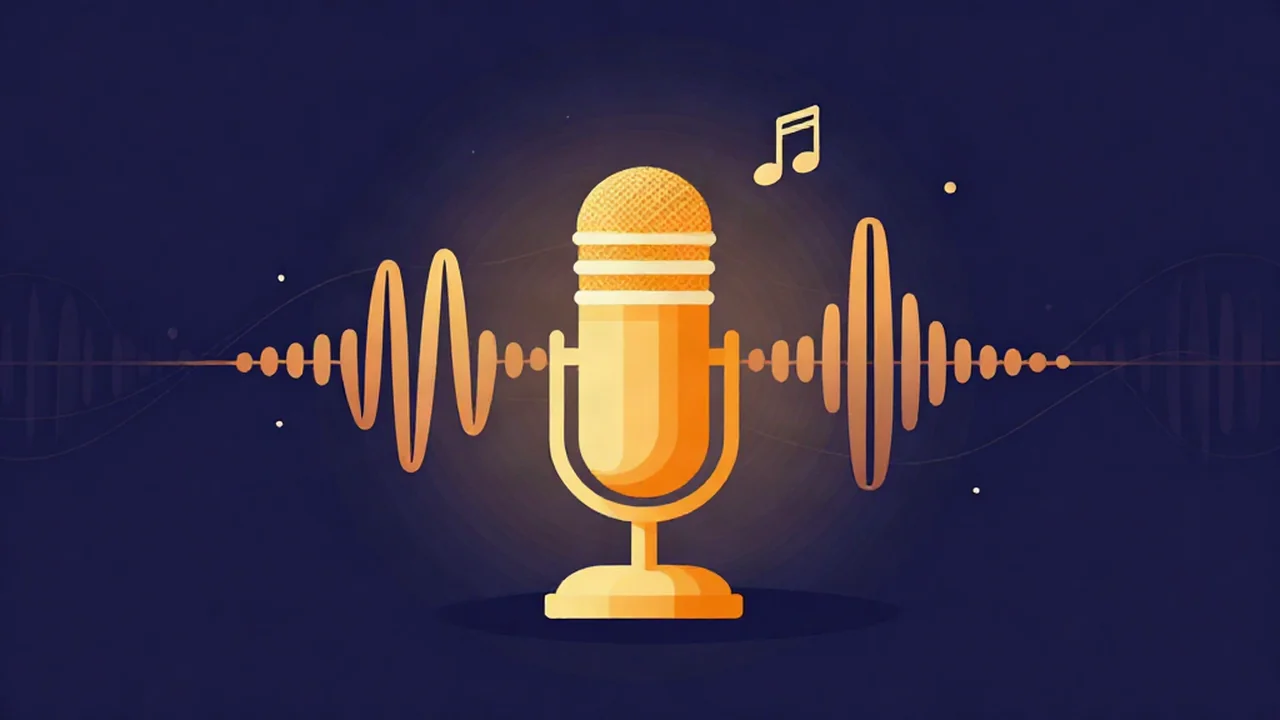 How to make a cover song: a microphone singing over an instrumental backing-track waveform