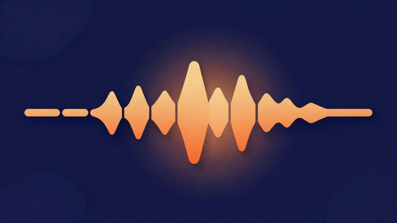 Flat illustration of a waveform with flat silent gaps being cut out and the active segments sliding together
