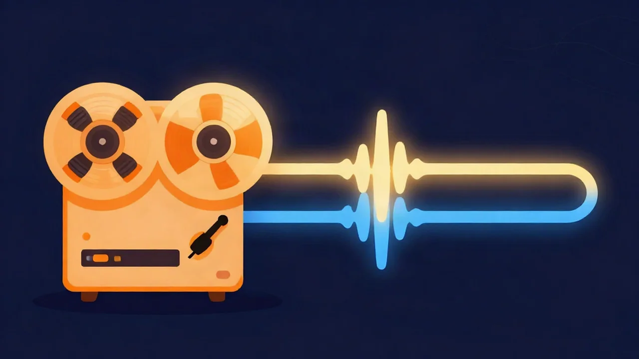 An AI vocal remover separating the voice from an old mono recording in the browser