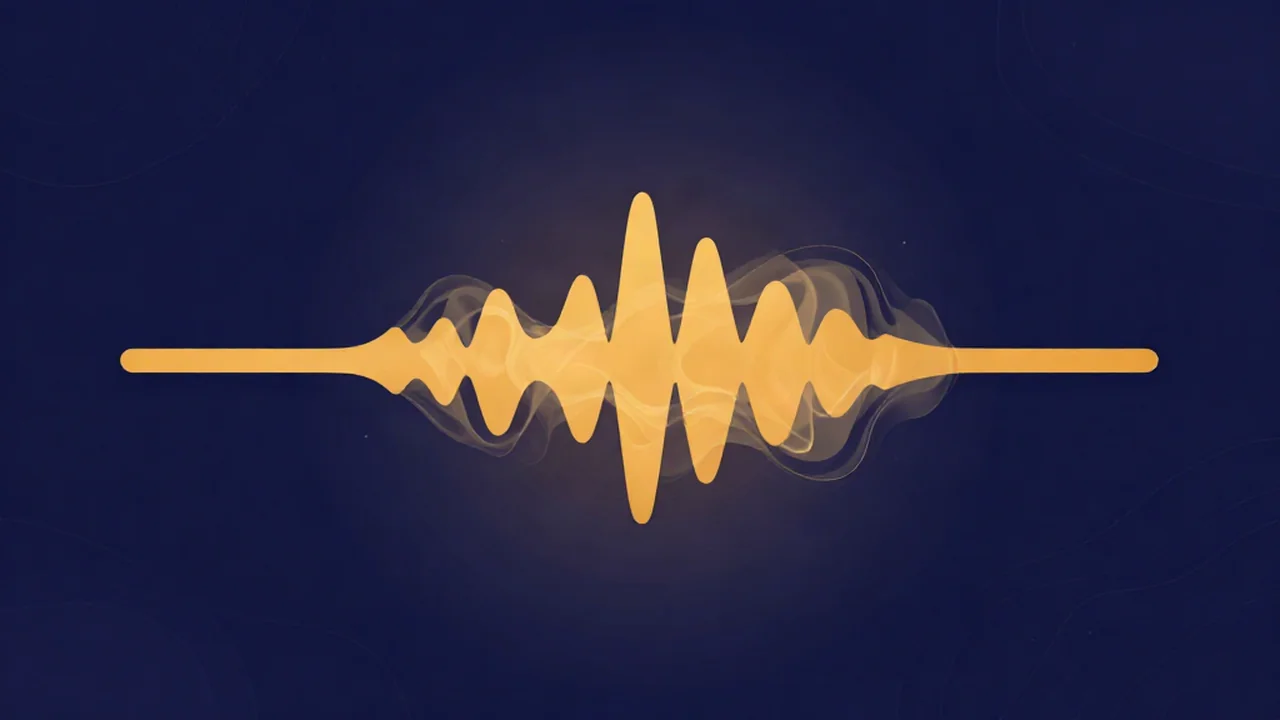 Flat illustration of a vocal remover output waveform with a swirling watery bleed layer smeared across the separated instrumental